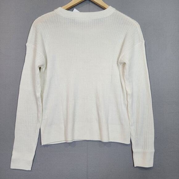 Revolve One Grey Day Merino‎ Wool Blend Sweater Gray Long Sleeve Size S - NWT - Picture 2 of 6